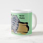 Funny Cat, Fat Cat, Funny Script Giant Coffee Mug Jumbo-Tasse (Vorderseite Rechts)