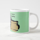Funny Cat, Fat Cat, Funny Script Giant Coffee Mug Jumbo-Tasse (Rechts)