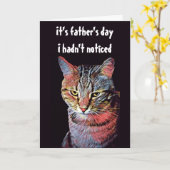 Funny Cat Father's Day Card Karte (Gelbe Blume)