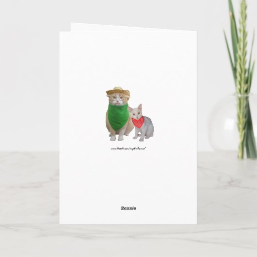 Funny Cat Father's Day Karte (Rückseite)