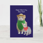 Funny Cat Father's Day Karte (Vorderseite)