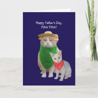 Funny Cat Father's Day Karte