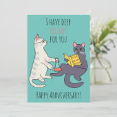 Funny Cat felines pudrigul flache Karte (Stehend Vorderseite)