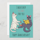 Funny Cat felines pudrigul flache Karte (Vorne/Hinten)