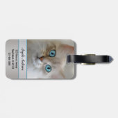 Funny Cat Fine Art Luggage Tag Gepäckanhänger (Rückseite horizontal)