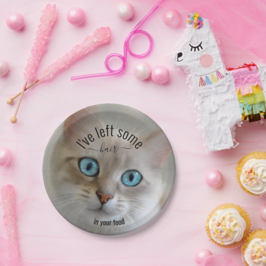 Funny Cat Fine Art Paper Plate Pappteller (Party)