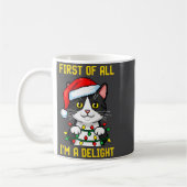 Funny Cat First Of All I'm A Delight Retro Gaming  Kaffeetasse (Links)
