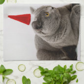 Funny Cat & Fish individuelle Name Handtuch (Gefaltet)