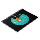 Funny Cat & Fish Notebook - Kuro Catto + Kin-chan Notizblock (Linke Seite)