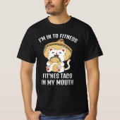 Funny Cat Fitness Taco I My Mouth T-Shirt (Vorderseite)