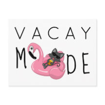 Funny Cat Flamingo Vacay Mode Urlaub