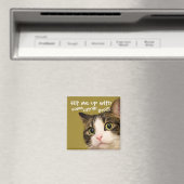 Funny Cat Foto Catnip Caption Magnet (In Situ (Geschirrspüler))
