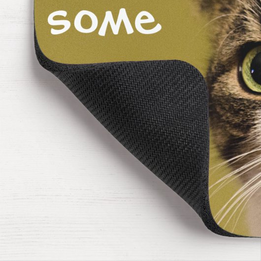 Funny Cat Foto Catnip Caption Mousepad (Ecke)