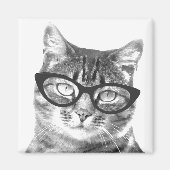 Funny Cat Foto Magnete Magnet (Vorne)
