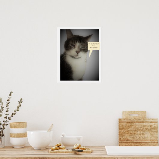 Funny Cat Foto Poster (Küche)
