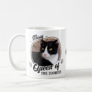 Funny Cat Foto Queen of Zoomies Kaffeetasse