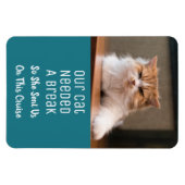 Funny Cat Foto Urlaub Kabine Kreuzfahrtschiff Magnet (Horizontal)