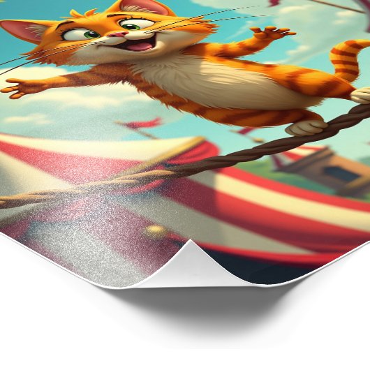 Funny Cat Fotodruck (Ecke)