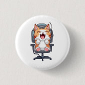Funny Cat Freak'n Meow Out Button (Vorderseite)