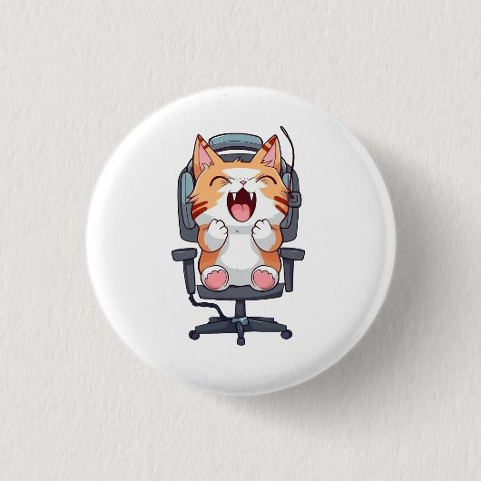 Funny Cat Freak'n Meow Out Button (Vorderseite)