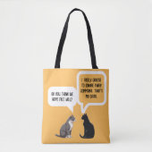 Funny Cat Free Will Philosophy Humor Tasche (Vorderseite)