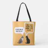 Funny Cat Free Will Philosophy Humor Tasche (Rückseite)