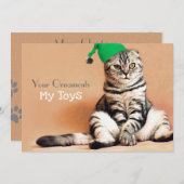 Funny Cat Frohe Weihnachten Personalisiert (Vorne/Hinten)