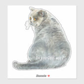 Funny Cat fühlen Sie mich? Aufkleber (Blatt)