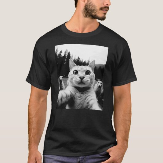 Funny Cat Funny Cat Selfie Cat Owner Fun T-Shirt (Vorderseite)