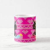 Funny Cat für chaotische Knitter Kaffeetasse (Mittel)