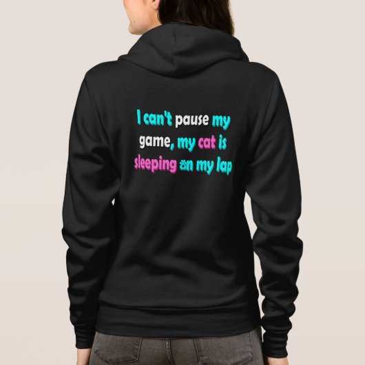 Funny Cat Gaming Hoodie (Rückseite)