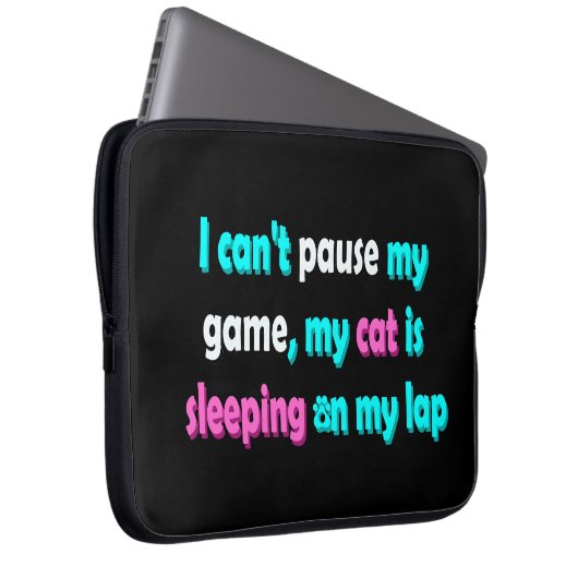 Funny Cat Gaming Laptopschutzhülle (Vorne Rechts)