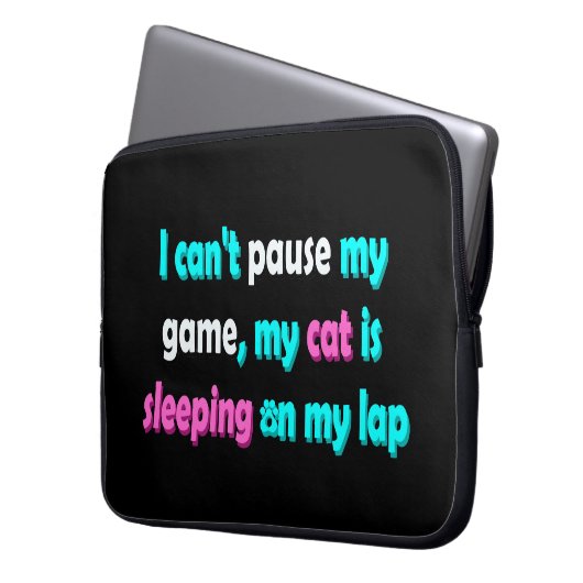 Funny Cat Gaming Laptopschutzhülle (Vorderseite Links)