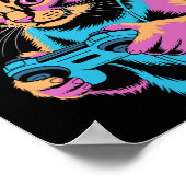 Funny Cat Gaming Video Gamer Cat  Poster (Ecke)