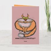 Funny Cat Geburtcard Karte (Rückseite)