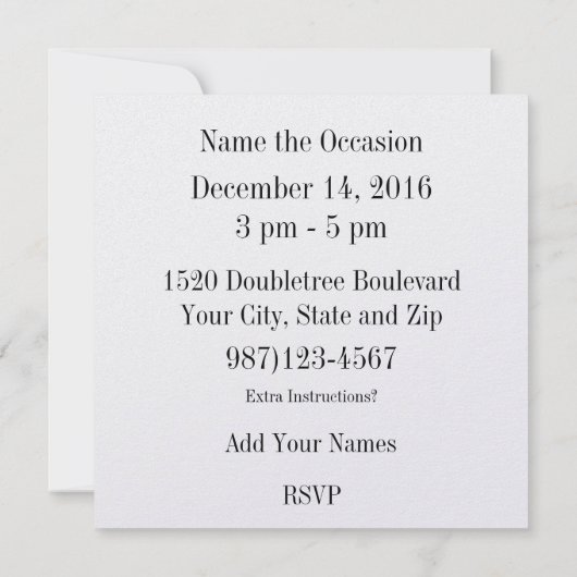 Funny Cat Geburtstag jede Feier Einladung (Rückseite)