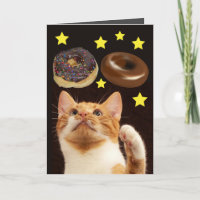 FUNNY CAT GEBURTSTAG RAUMKATZE MIT SPENDEN