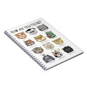 Funny Cat Gefühl Chart Wie geht es dir? Notizblock (Rechte Seite)