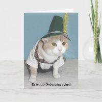 Funny Cat German Birthday
