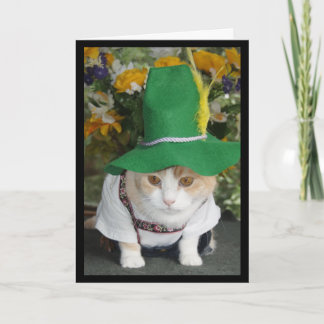 Funny Cat German Birthday Karte