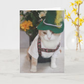 Funny Cat German Birthday Karte (Gelbe Blume)