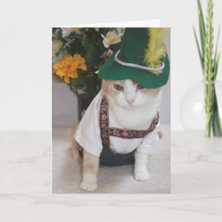 Funny Cat German Birthday Karte