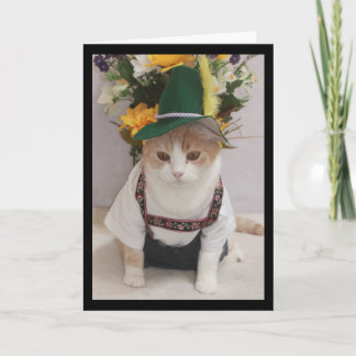 Funny Cat German Birthday Karte