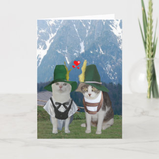 Funny Cat German Valentine for Husband Feiertagskarte