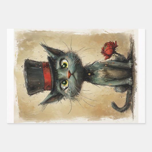Funny Cat Geschenkpapier Set (Vorderseite 3)