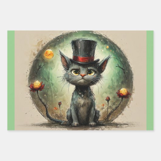 Funny Cat Geschenkpapier Set (Vorderseite 2)