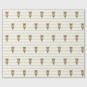 Funny Cat getanzt Weihnachtsleuchten Wrapping Papi Geschenkpapier (Flach)