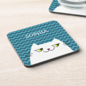 Funny Cat Getränkeuntersetzer (Linke Seite)