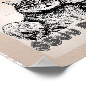 Funny Cat Gewollt Poster (Ecke)