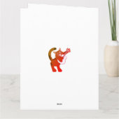 Funny Cat Gitarre spielen Personalisiert Geburtsta Karte (Rückseite)